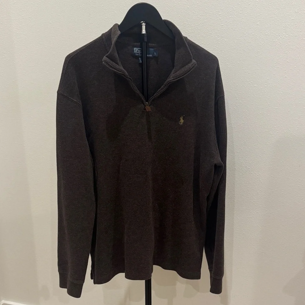 Polo by Ralph Lauren Chocolate Zip-Up Sweater